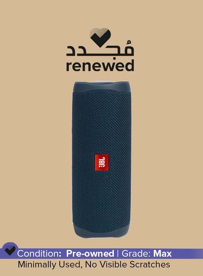 جي بي إل مُجدد - مكبر صوت محمول فليب 5، بتقنية البلوتوث أزرق غامق - Image 1