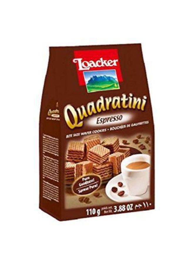 Loacker Quadratini Espresso Wafer 110grams - Image 1