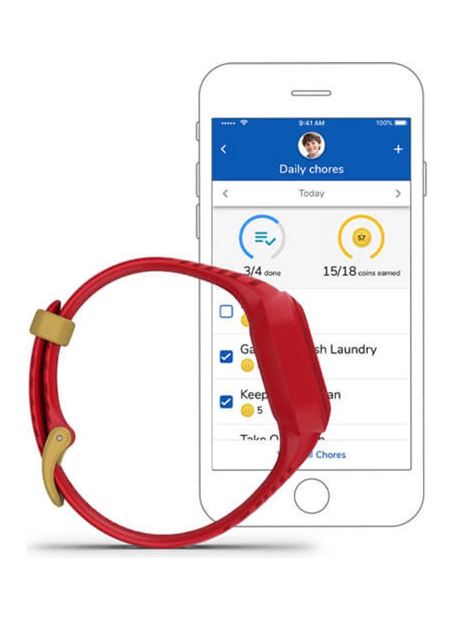 GARMIN Vívofit JR 3 Marvel Iron Man Fitness Tracker Red  - Image 2