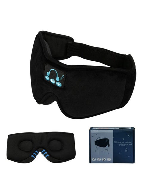 Sleeping Eye Mask  With Built-In Bluetooth Headphones Black