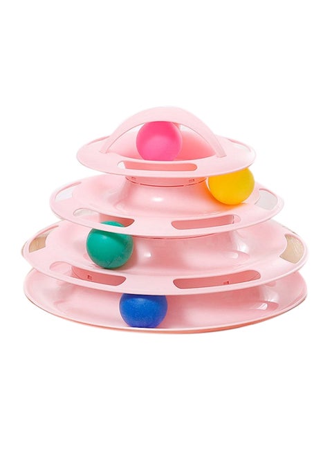 Pet Amusement Plate Cat Toy Pink 44.5x21x4cm