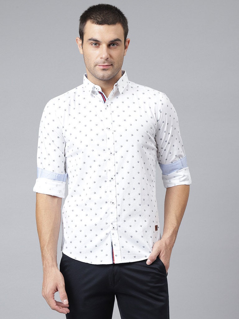 Thomas Scott All-Over Printed Shirt Snow White - Image 1