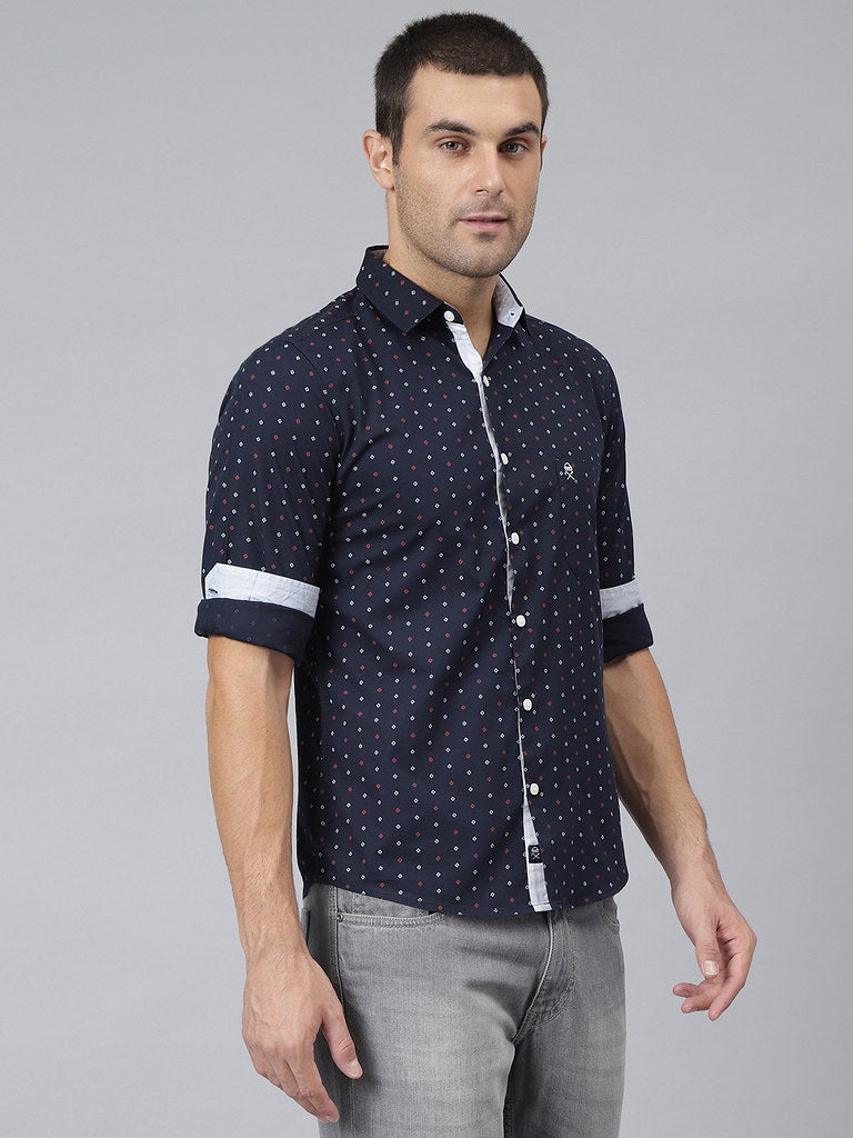 All-Over Printed Button Down Shirt Midnight - v1636976142/N51618518V_6