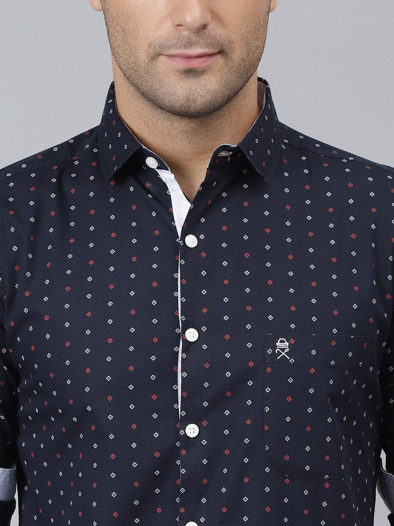 All-Over Printed Button Down Shirt Midnight - v1636976143/N51618518V_7