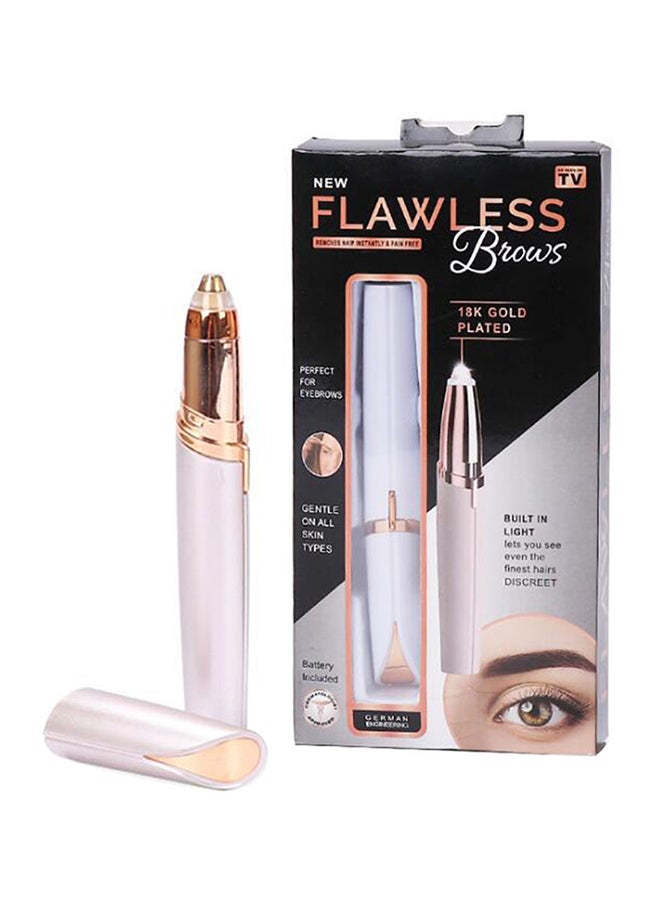 Electric Eyebrow Trimmer Rose Gold/White 8cm