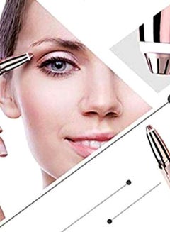 ماركة غير محددة قلم إزالة شعر الحاجب الكهربائي ذهبي وردي/أبيض  - Image 2