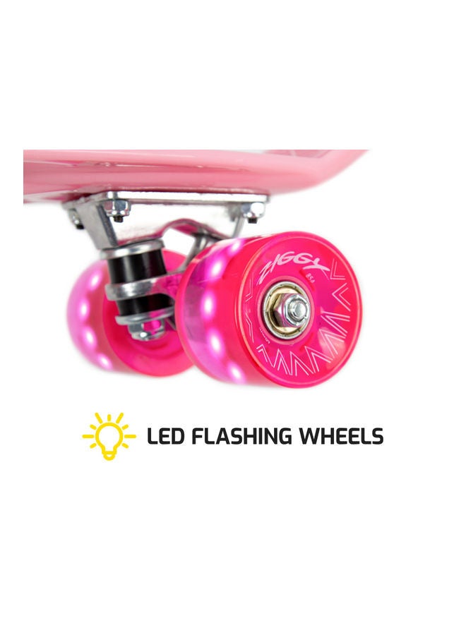 Ziggy LED Light Up Skateboard for Kids Ages 6-12, Teens and Adults with Strong Aluminum Trucks and Lighted PU Wheels; Mini Cruiser Kid Skateboard for Girls and Boys Beginners 22inch  - Image 2