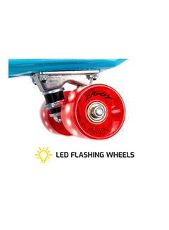 Ziggy LED Light Up Skateboard for Kids Ages 6-12, Teens and Adults with Strong Aluminum Trucks and Lighted PU Wheels; Mini Cruiser Kid Skateboard for Girls and Boys Beginner 22inch  - Image 2