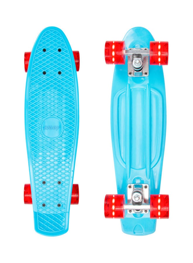 Ziggy LED Light Up Skateboard for Kids Ages 6-12, Teens and Adults with Strong Aluminum Trucks and Lighted PU Wheels; Mini Cruiser Kid Skateboard for Girls and Boys Beginner 22inch  - Image 1