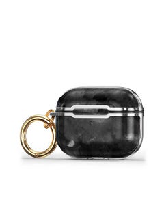 MARGOUN Protective Marble Design Case Cover with Carabiner for Apple AirPods Pro Black  - Image 1