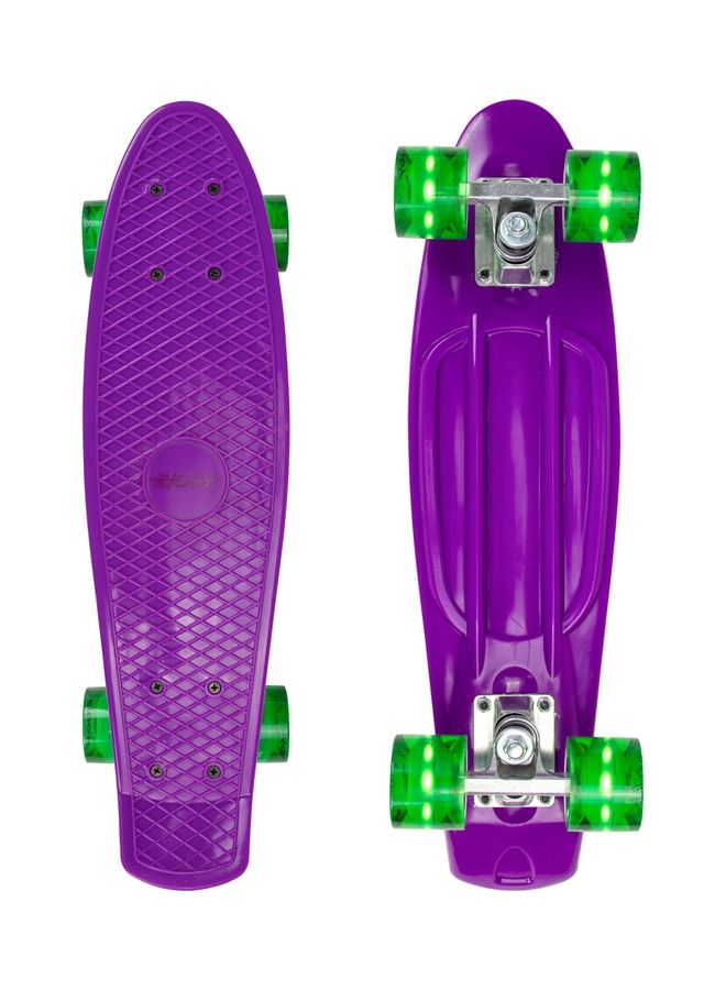 Ziggy LED Light Up Skateboard for Kids Ages 6-12, Teens and Adults with Strong Aluminum Trucks and Lighted PU Wheels; Mini Cruiser Kid Skateboard for Girls and Boys Beginners 22inch - Image 1