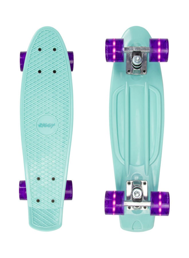 Ziggy LED Light Up Skateboard for Kids Ages 6-12, Teens and Adults with Strong Aluminum Trucks and Lighted PU Wheels; Mini Cruiser Kid Skateboard for Girls and Boys Beginners 22inch  - Image 1