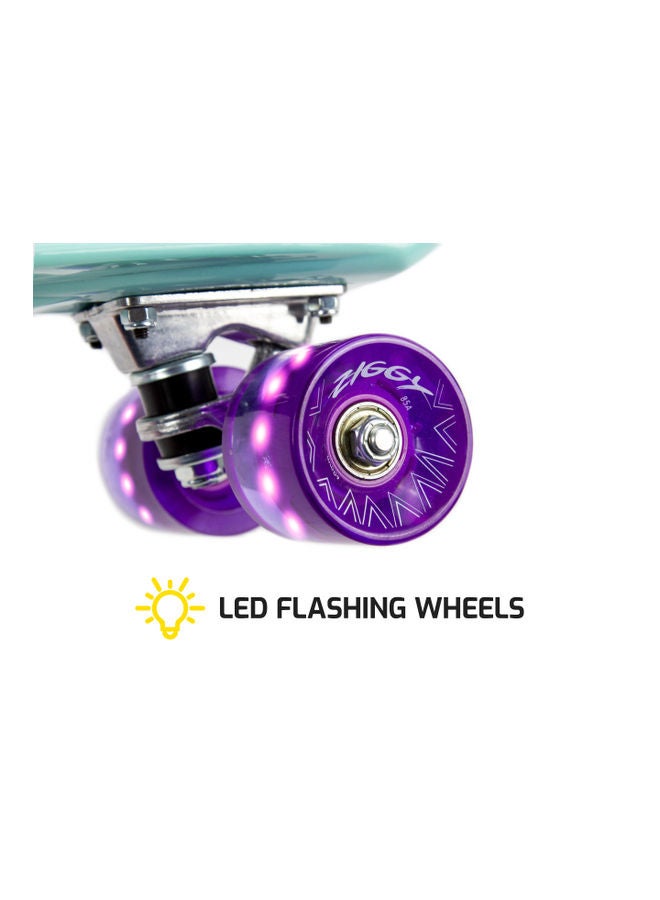 Ziggy LED Light Up Skateboard for Kids Ages 6-12, Teens and Adults with Strong Aluminum Trucks and Lighted PU Wheels; Mini Cruiser Kid Skateboard for Girls and Boys Beginners 22inch  - Image 2