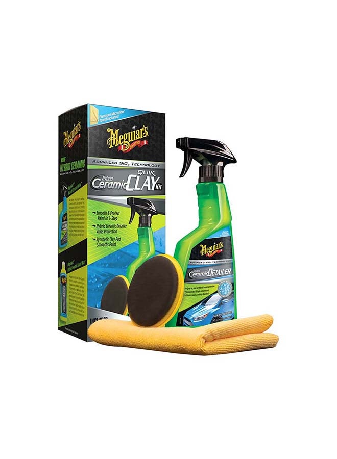 ميجواير مجموعة طين Quik من السيراميك الهجين من Meguiar's G200200 - احصل على لمسة نهائية ناعمة مع حماية سيراميك هجينة - Image 1