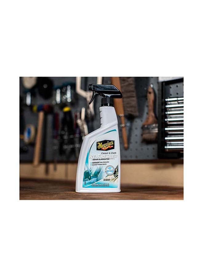 Meguiar’s G180724, 709ml, Carpet & Cloth Re-Fresher Odor Eliminator Spray, Fresh New Car Smell, 24oz.