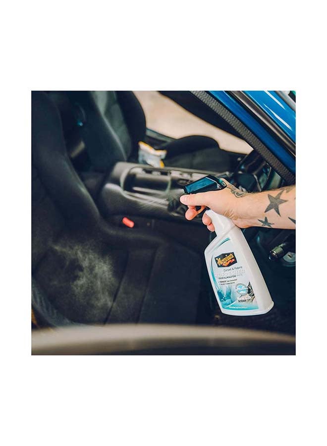 Meguiar’s G180724, 709ml, Carpet & Cloth Re-Fresher Odor Eliminator Spray, Fresh New Car Smell, 24oz.