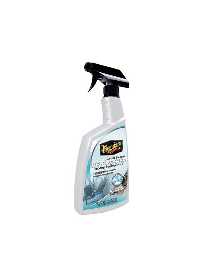 Meguiar’s G180724, 709ml, Carpet & Cloth Re-Fresher Odor Eliminator Spray, Fresh New Car Smell, 24oz.