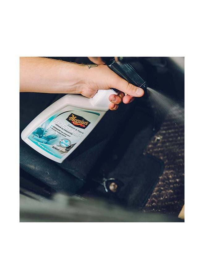 Meguiar’s G180724, 709ml, Carpet & Cloth Re-Fresher Odor Eliminator Spray, Fresh New Car Smell, 24oz.