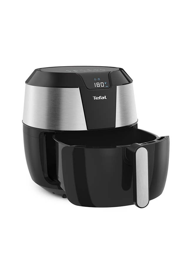 Tefal - Easy Fry Air Fryer, XXL Capacity, Serves Up to 8, Adjustable Temperature From 80 to 200 °C, 8 Preset Menus, 60-Minute Timer, Auto Shut-Off, Dishwasher-Safe Removable Parts 5.6 L 1800 W EY701D28 Black / Silver - Image 1