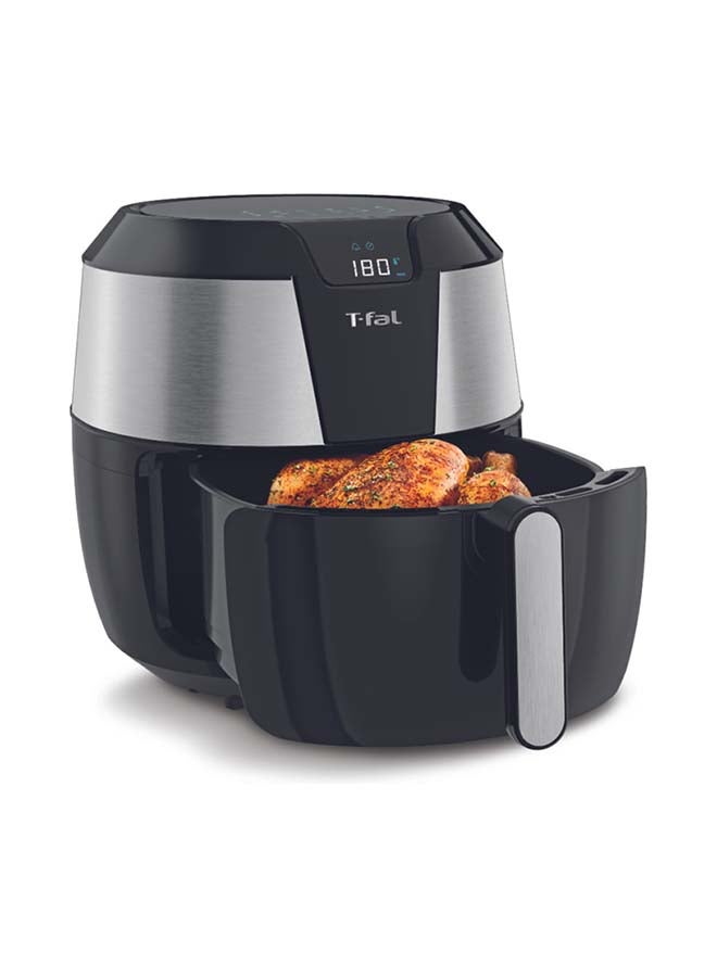 Tefal - Easy Fry Air Fryer, XXL Capacity, Serves Up to 8, Adjustable Temperature From 80 to 200 °C, 8 Preset Menus, 60-Minute Timer, Auto Shut-Off, Dishwasher-Safe Removable Parts 5.6 L 1800 W EY701D28 Black / Silver - Image 1