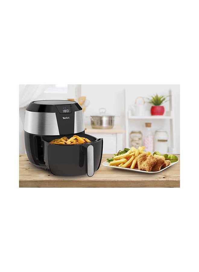 Tefal - Easy Fry Air Fryer, XXL Capacity, Serves Up to 8, Adjustable Temperature From 80 to 200 °C, 8 Preset Menus, 60-Minute Timer, Auto Shut-Off, Dishwasher-Safe Removable Parts 5.6 L 1800 W EY701D28 Black / Silver - Image 1