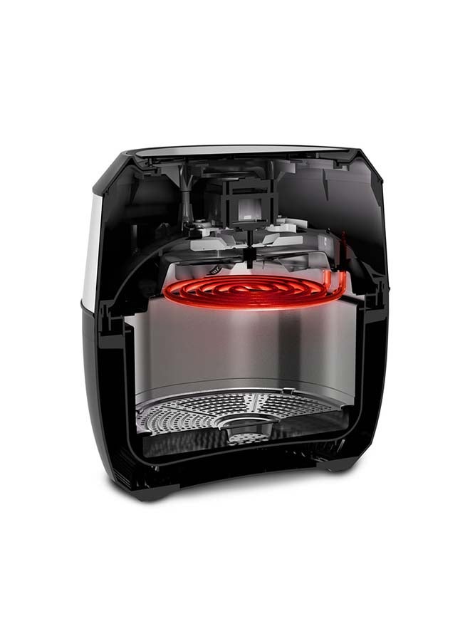Tefal - Easy Fry Air Fryer, XXL Capacity, Serves Up to 8, Adjustable Temperature From 80 to 200 °C, 8 Preset Menus, 60-Minute Timer, Auto Shut-Off, Dishwasher-Safe Removable Parts 5.6 L 1800 W EY701D28 Black / Silver - Image 1