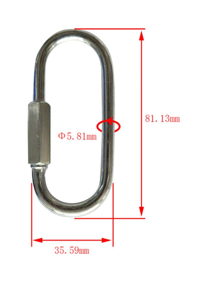جساي تويز خطاف تعليق على شكل حرف O لسلسة التأرجح كويك لينك فضي 8.11 X 3.56 X 0.58سم - Image 3