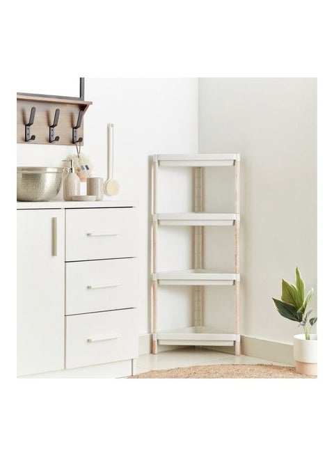 4-Tier Caddy With Wooden Finish Multicolour 100 x 43cm
