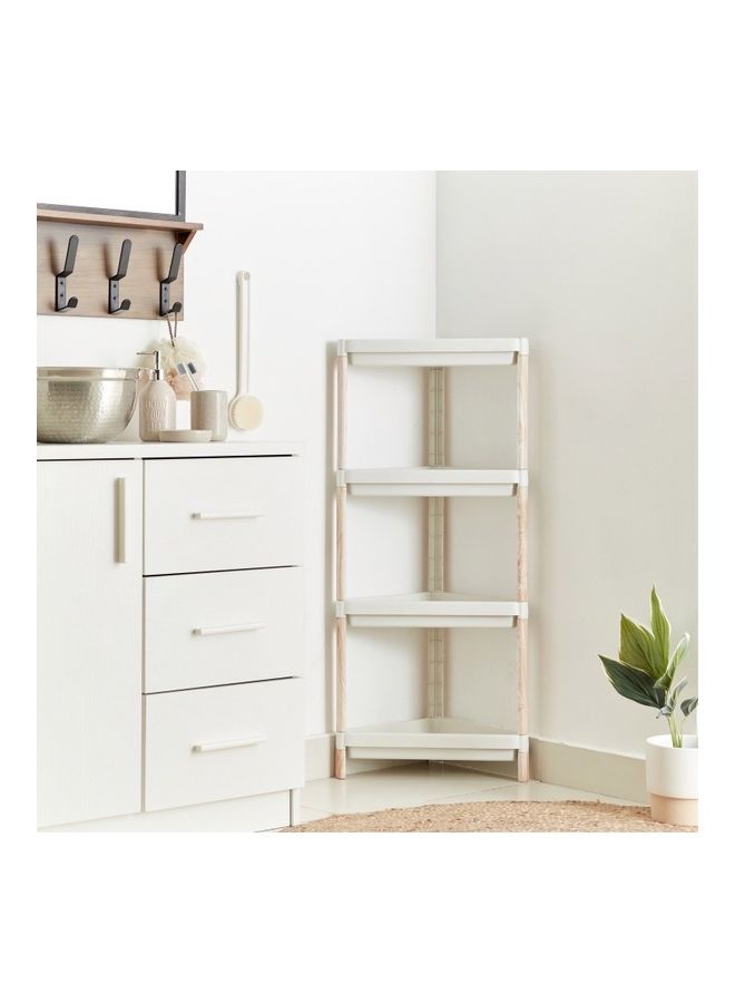 Home Box - 4-Tier Caddy With Wooden Finish Multicolour 100 x 43cm - Image 1