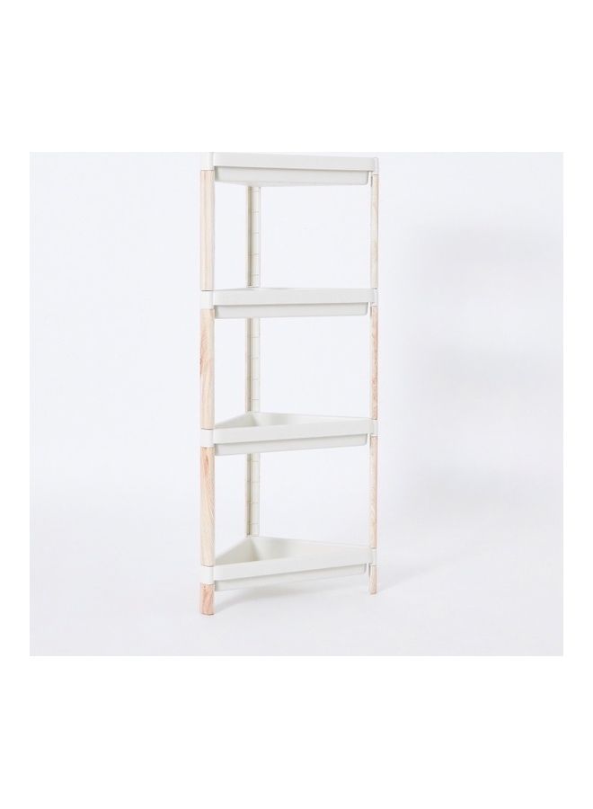 Home Box - 4-Tier Caddy With Wooden Finish Multicolour 100 x 43cm - Image 1