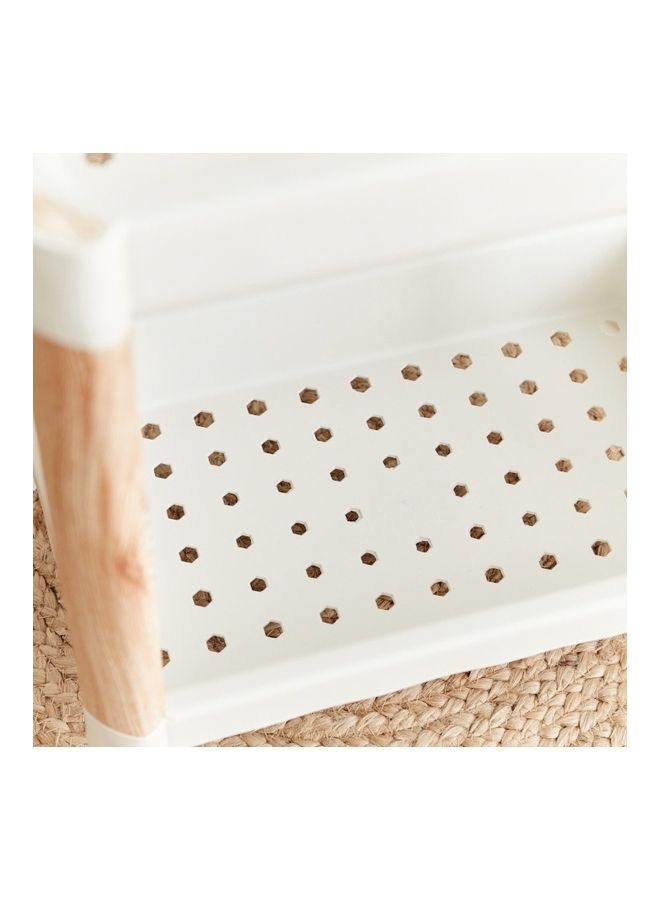 Home Box 2-Tier Caddy With Wooden Finish Multicolour 40 x 36cm - Image 3