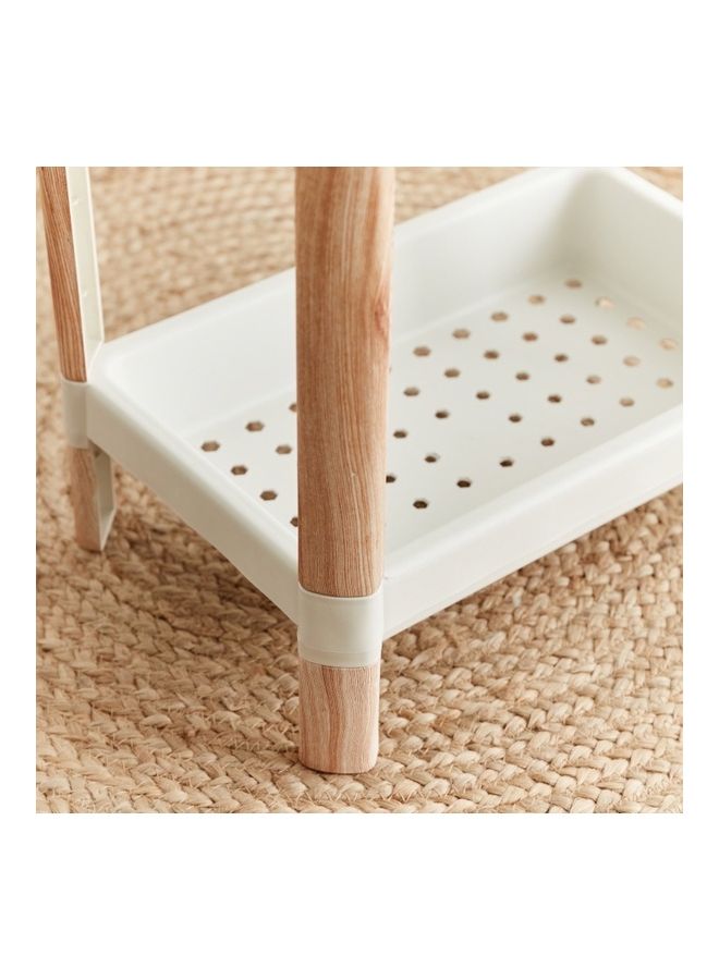 Home Box 2-Tier Caddy With Wooden Finish Multicolour 40 x 36cm - Image 4