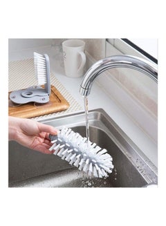 Home Box Neo Water Bottle And Glass Cleaning Brush With Suction Multicolour 14x17.5cm  - Image 2