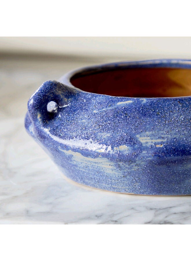 Porcelain Decorative Bowl Blue 7.3 x 18.3 x 20.7cm  - Image 3
