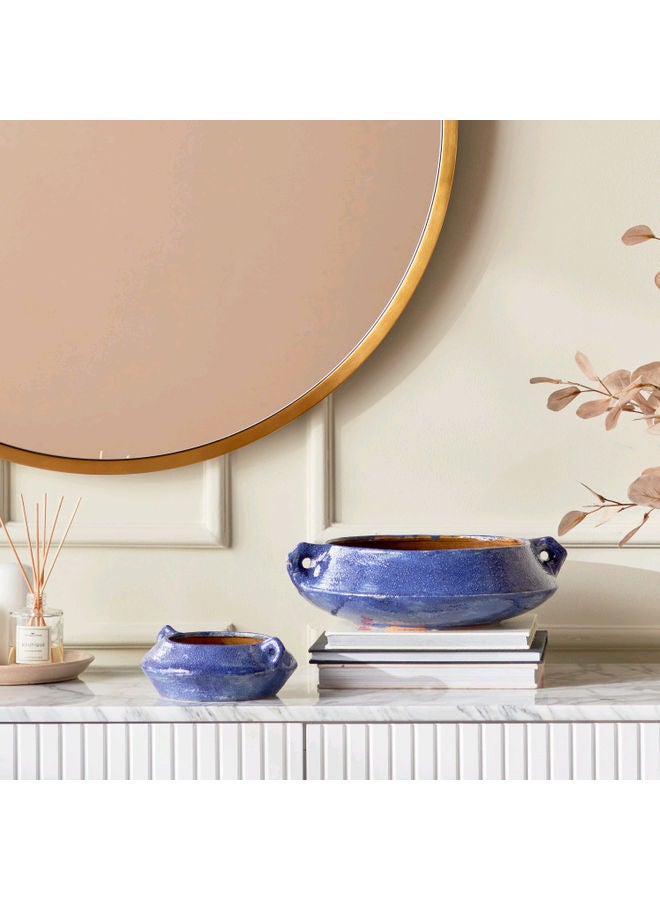 Porcelain Decorative Bowl Blue 7.3 x 18.3 x 20.7cm  - Image 4