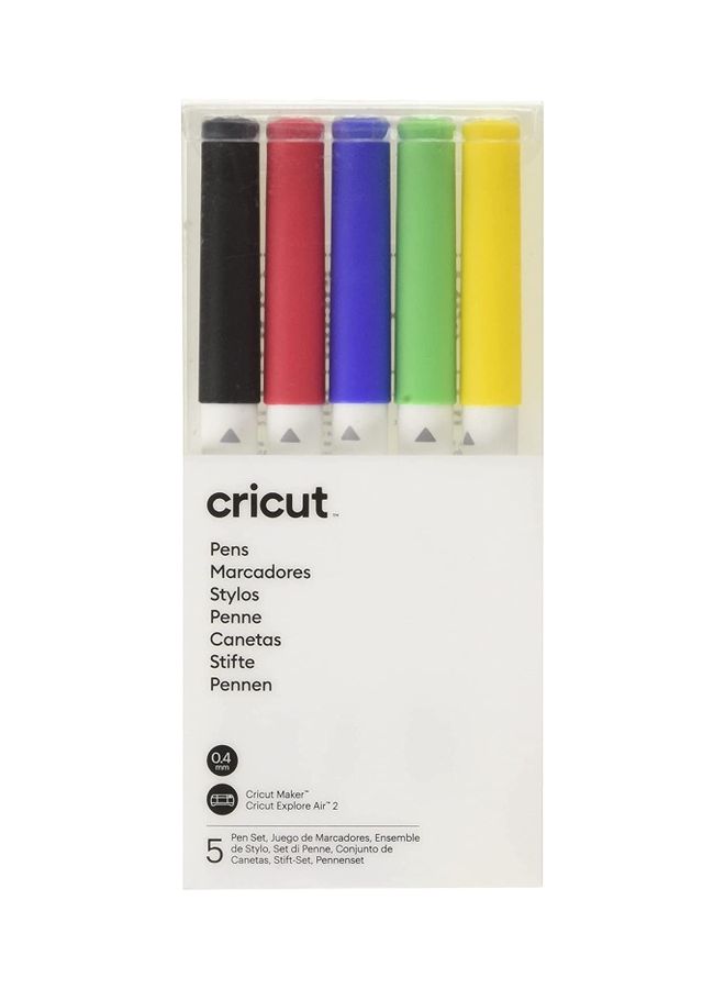 Cricut Explore/Maker Fine Point Pen Set 5-pack (Classics) Red - Image 1