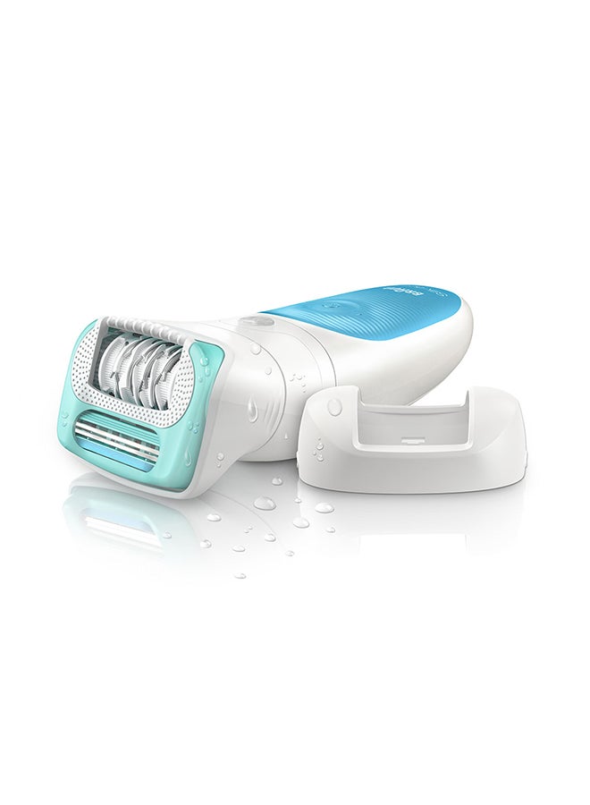 براون ماكينة إزالة الشعر سيلك إبيل 5 للاستخدام الجاف ومع الماء، طراز 5541 أبيض/ أزرق 18جرام - Image 2