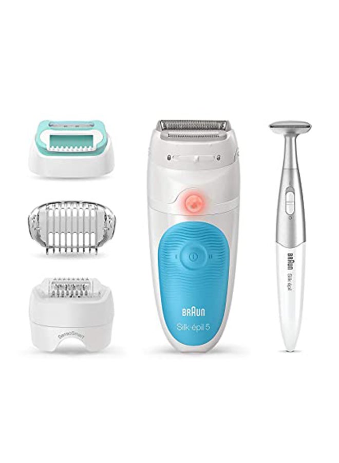 براون ماكينة إزالة الشعر سيلك إبيل 5 للاستخدام الجاف ومع الماء، طراز 5541 أبيض 18جرام - Image 2