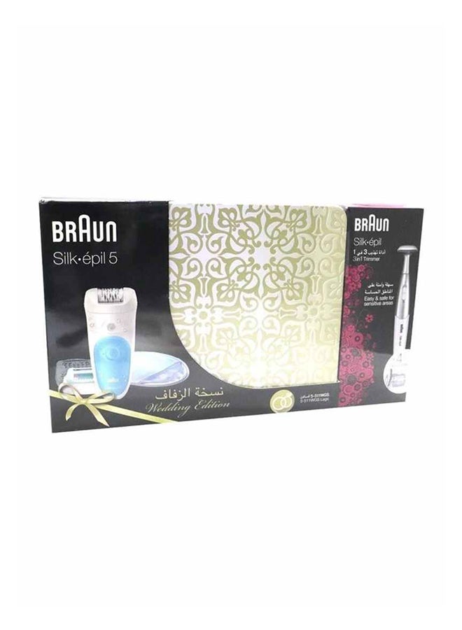 براون ماكينة إزالة الشعر سيلك إبيل 5 للاستخدام الجاف ومع الماء، طراز 5541 أبيض 18جرام - Image 3