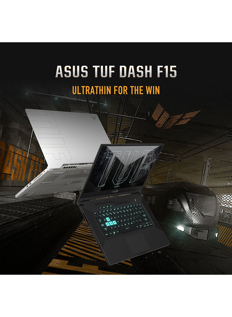 ASUS - TUF Dash F15 FX516PC-HN004T (Upgraded Version) Laptop With 15.6-Inch Full HD Display, Core i7-11370H Processor/16GB RAM/512GB SSD/4GB NVIDIA GeForce RTX 3050 Graphics/Windows 10 Home /International Version English/Arabic Eclipse Gray - Image 1