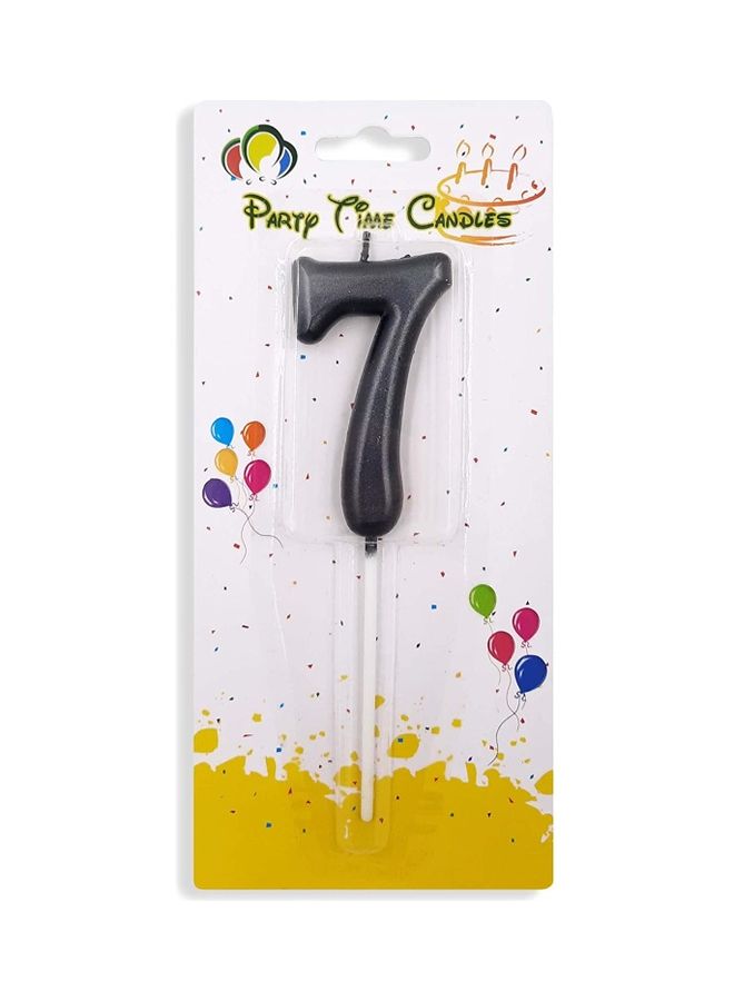 Party Time - Number 7 Matte Candle - Image 1