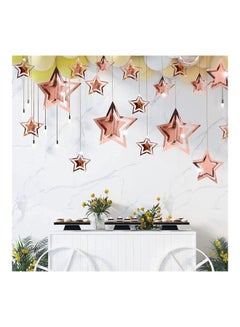 Party Time 11-piece Star Hanging Decoration- Rosegold  - Image 4