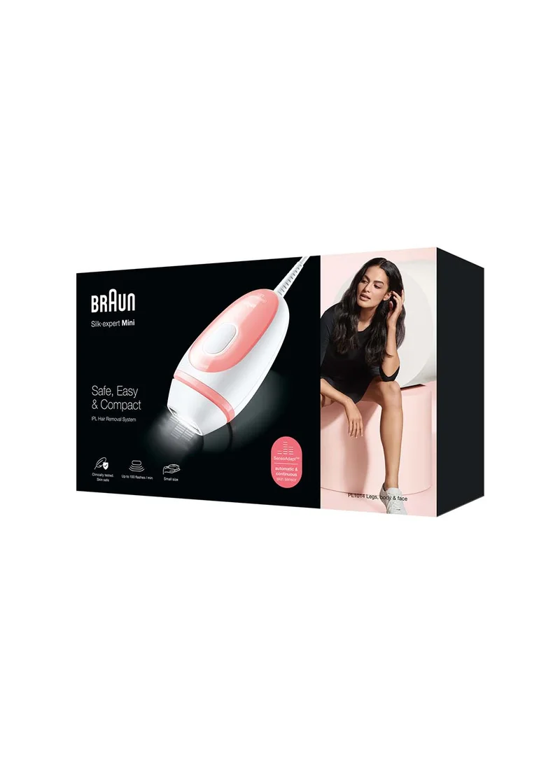 BRAUN Silk Expert Mini PL1014 IPL With Venus Smooth Razor And Travel Pouch White 23.3 x 10.2 x 19.1cm