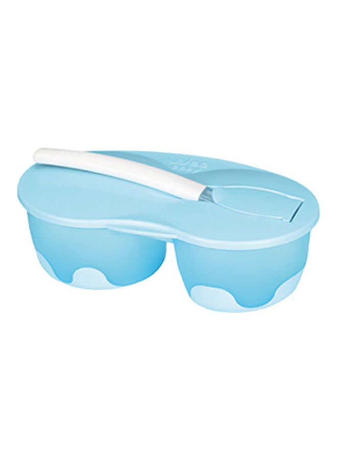 Wee baby Baby 2 Bowl Food Container Set blue 