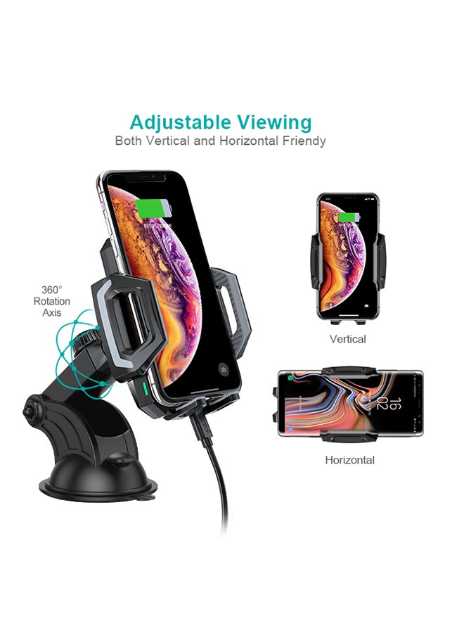 CHOETECH Wireless Charging Car Mount 10W Black - Image 2