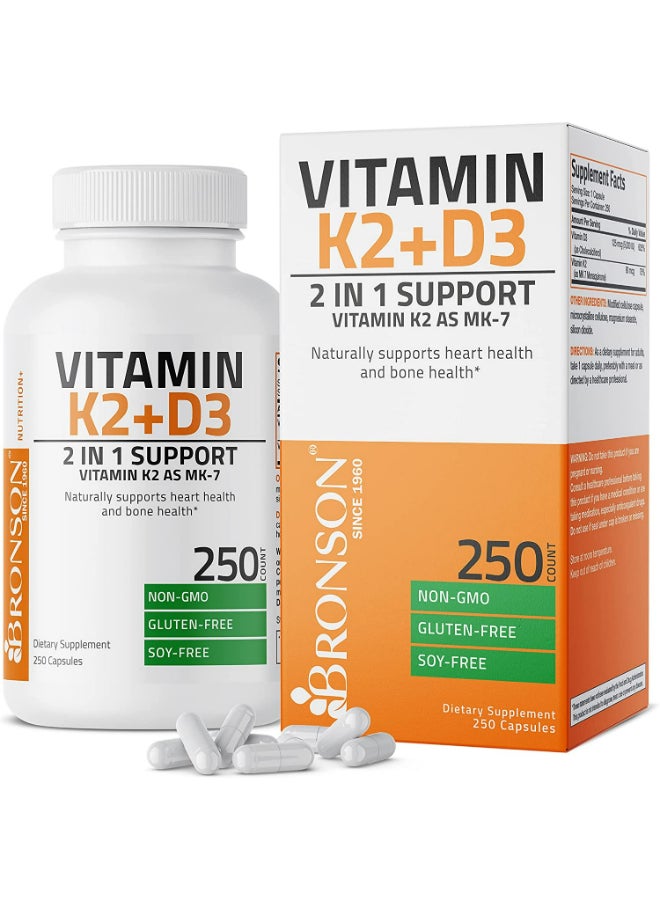 Bronson Vitamin K2+D3 2 in support MK-7 250 Capsules - Image 5