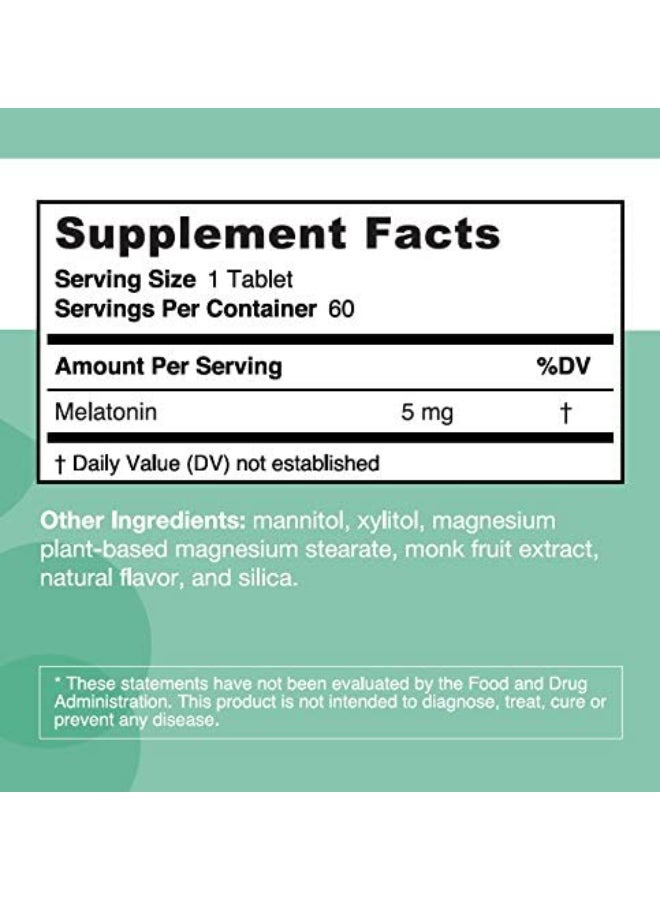 EZ Melts Melatonin 5 mg Natural Mint Flavor - Image 3