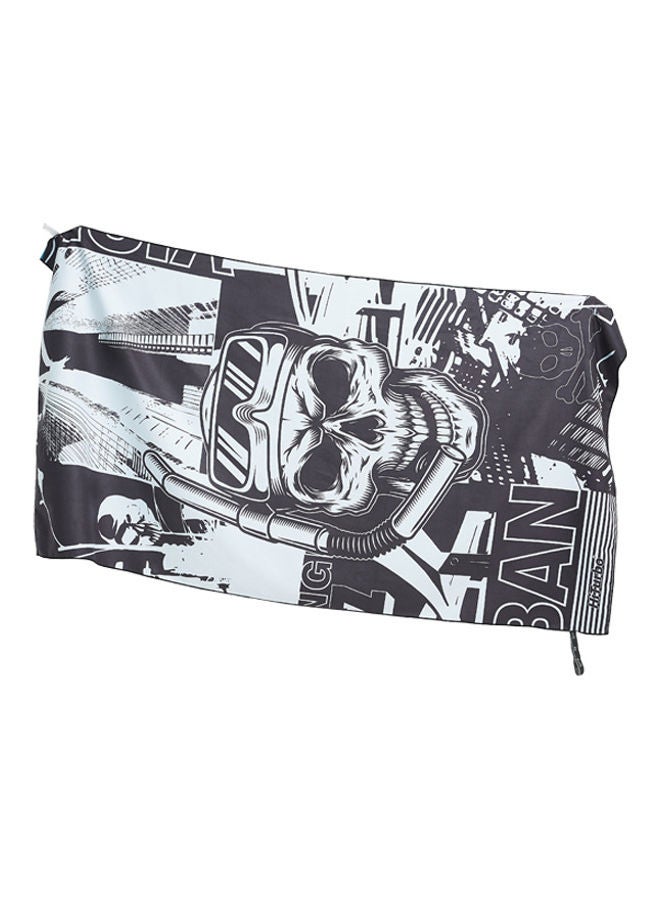 Quick-drying Wrap Skull Printed Towel Multicolour 170 X 90cm - v1637050575/N51892185A_1