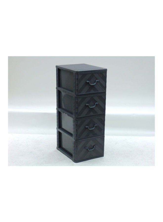 M4 Knock Down 4 Drawer Storage Cabinet Brown 50 x 40 x 104cm
