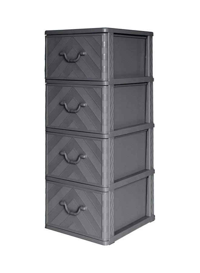 M4 Knock Down 4 Drawer Storage Cabinet Brown 50 x 40 x 104cm